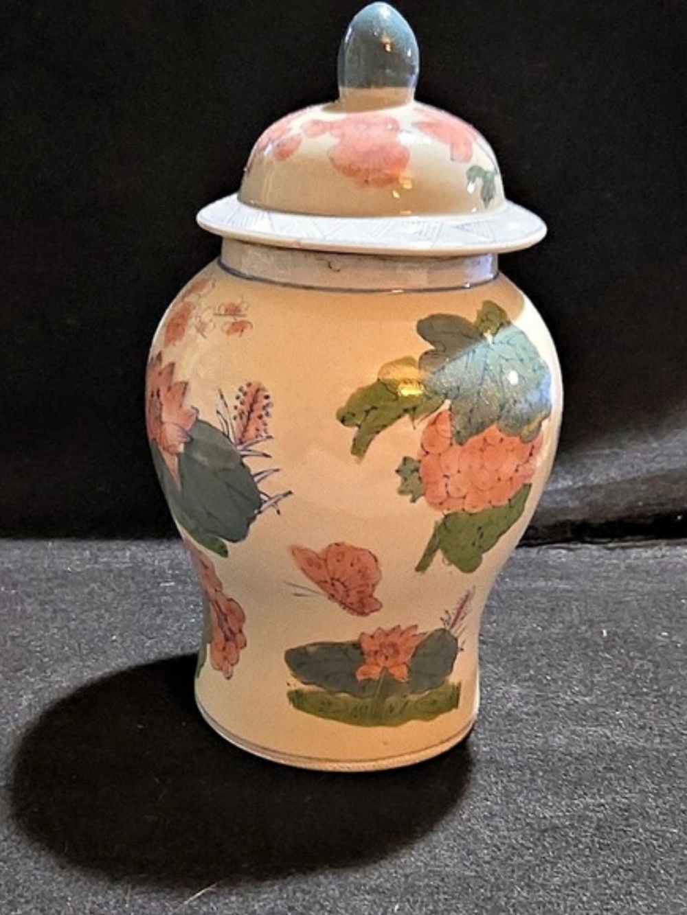Floral Lidded GingerJar Decor